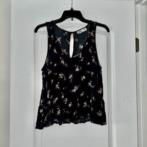 Hollister Black V Neck Tie Tank Top